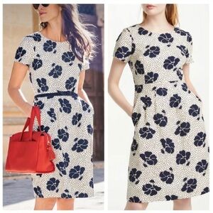 EUC Boden Sierra Primrose Midi Dress - Navy/Ivory w/ POCKETS